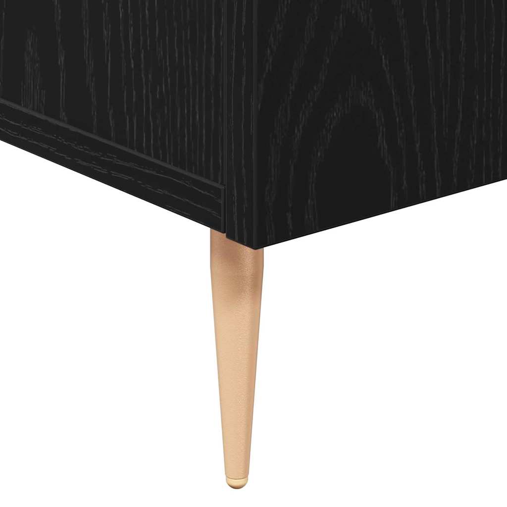 Sideboard Schwarze Eiche 90 x 34 x 80 cm Holzwerkstoff