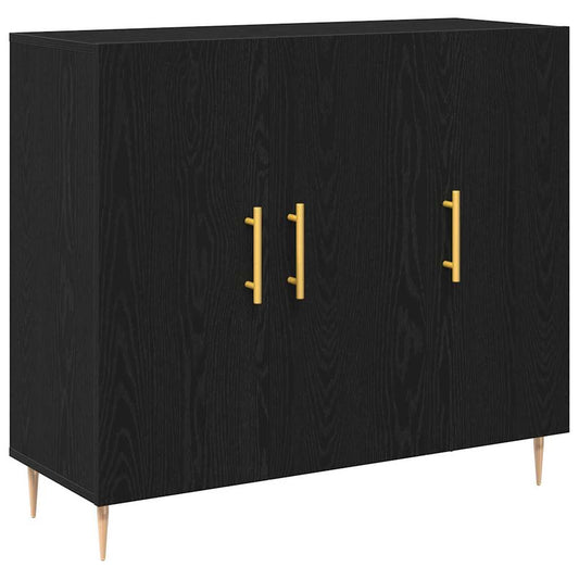 Sideboard Schwarze Eiche 90 x 34 x 80 cm Holzwerkstoff