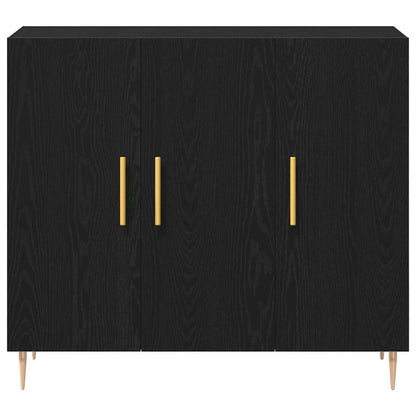 Sideboard Schwarze Eiche 90 x 34 x 80 cm Holzwerkstoff