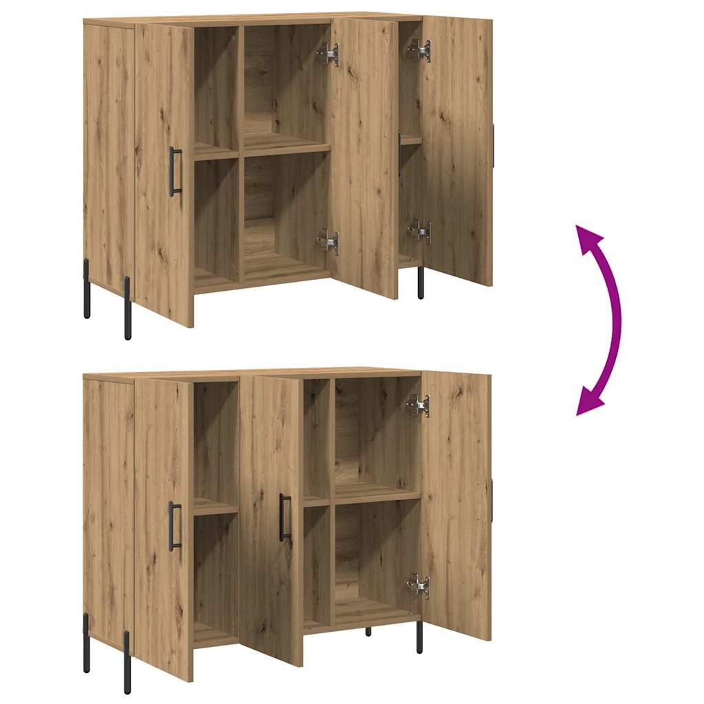 Sideboard Eiche handwerklich 90 x 34 x 80 cm Holzwerkstoff