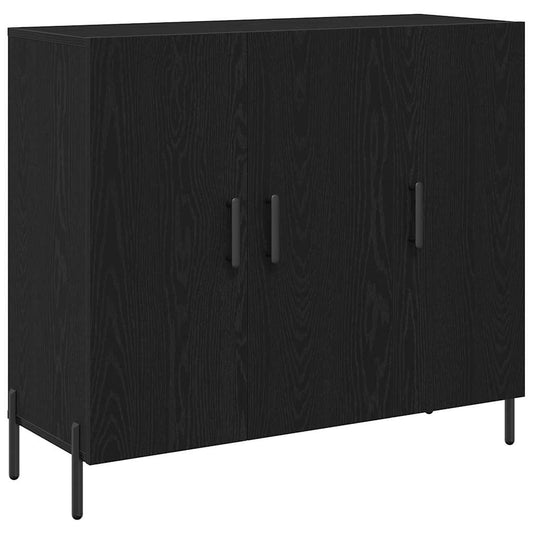 Sideboard Schwarze Eiche 90 x 34 x 80 cm Holzwerkstoff