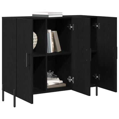 Sideboard Schwarze Eiche 90 x 34 x 80 cm Holzwerkstoff