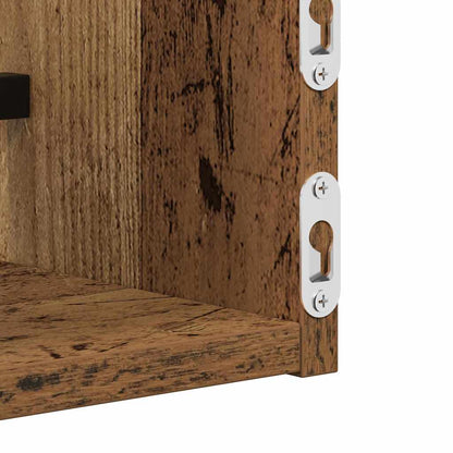 Wandregal mit Regal 2 pcs Altholz 60 x 16 x 14 cm Holzwerkstoff