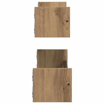 Wandregal mit Regal 2 pcs Eiche handwerklich 60 x 16 x 14 cm