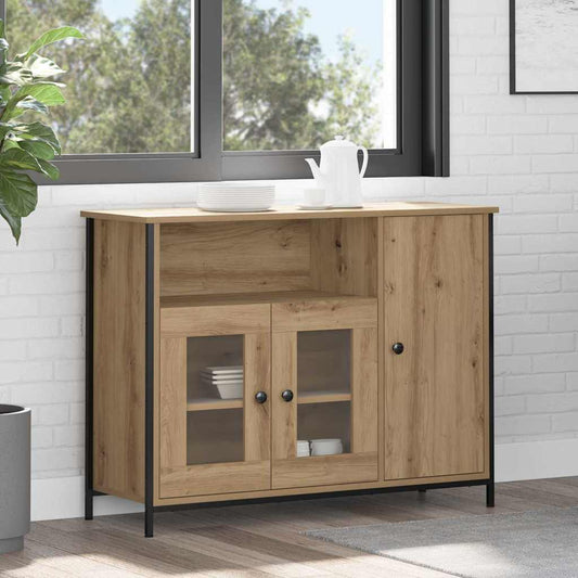 Sideboard Eiche handwerklich 100 x 35 x 75 cm Holzwerkstoff