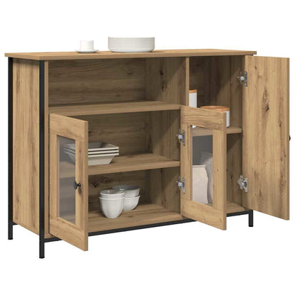 Sideboard Eiche handwerklich 100 x 35 x 75 cm Holzwerkstoff