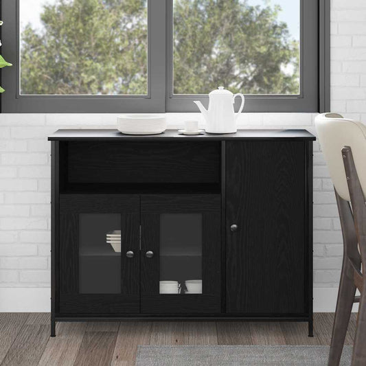 Sideboard Schwarze Eiche 100 x 35 x 75 cm Holzwerkstoff