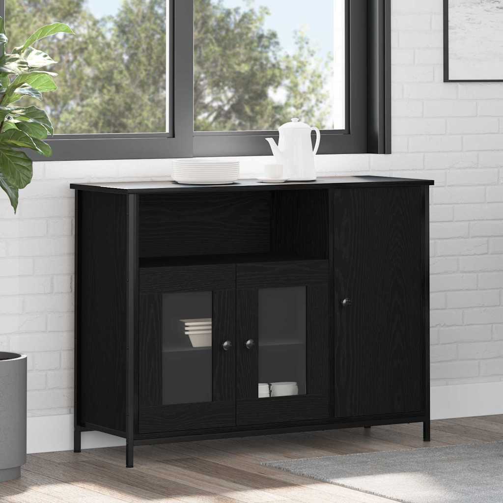Sideboard Schwarze Eiche 100 x 35 x 75 cm Holzwerkstoff