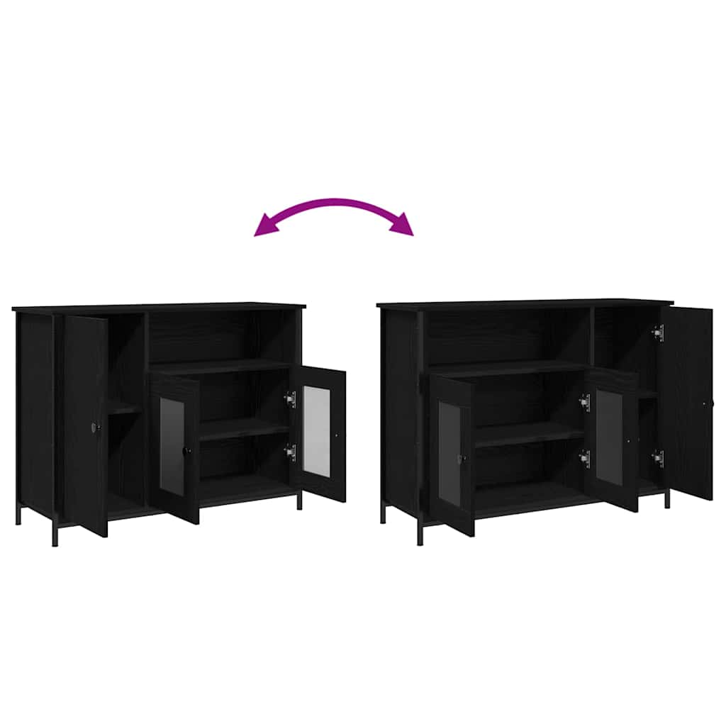 Sideboard Schwarze Eiche 100 x 35 x 75 cm Holzwerkstoff