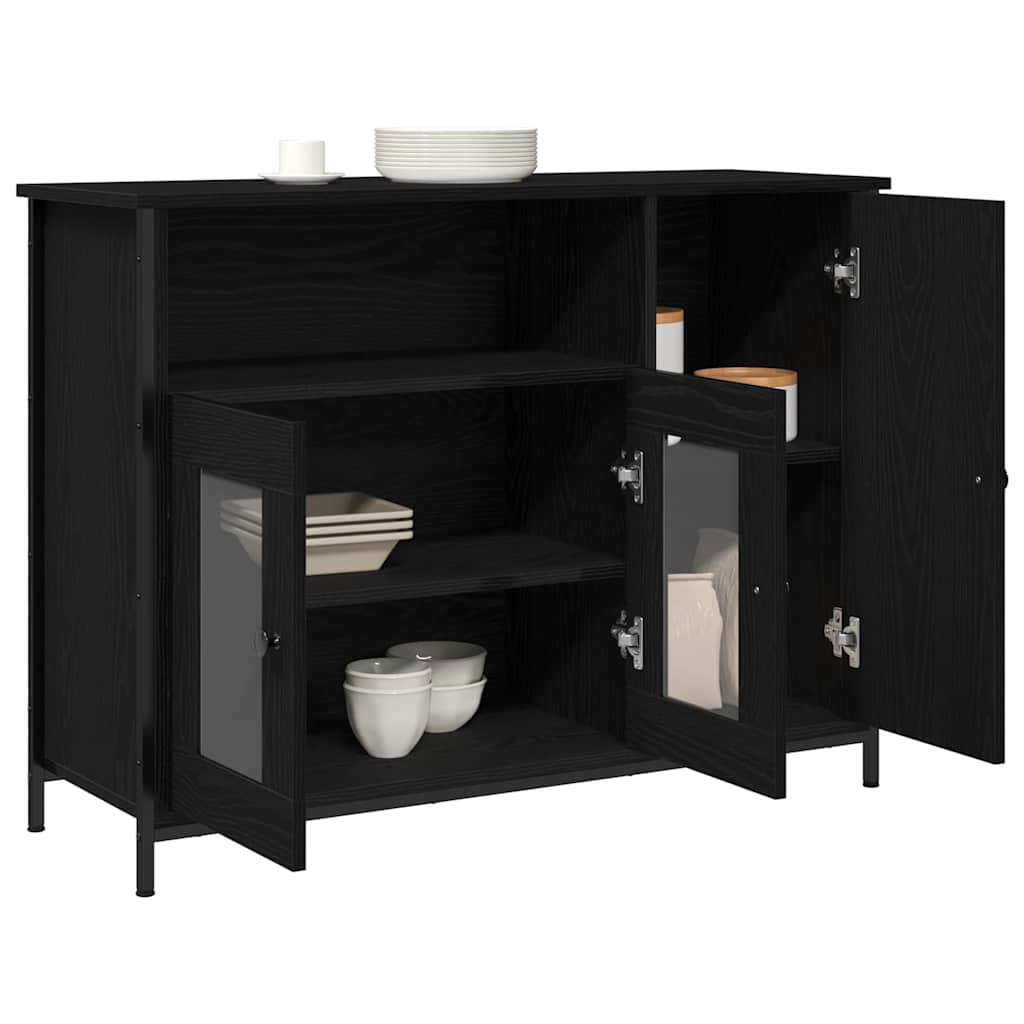 Sideboard Schwarze Eiche 100 x 35 x 75 cm Holzwerkstoff
