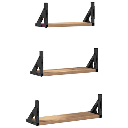 Wandregal-Set 3 pcs Artisan-Eiche 37 x 12 x 13 cm Holzwerkstoff