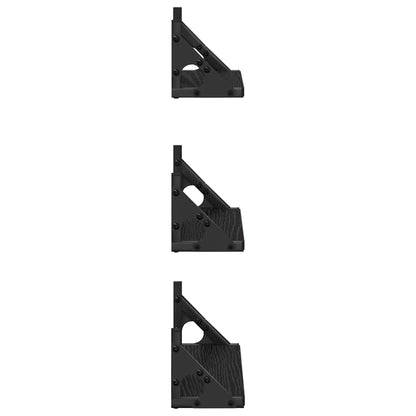 Wandregal-Set mit Regal 3 pcs Schwarze Eiche 37 x 12 x 13 cm