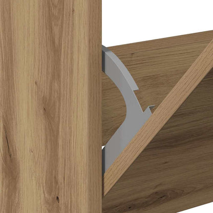 Schuhschrank Eiche handwerklich 60 x 21 x 57 cm Holzwerkstoff