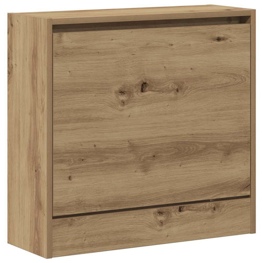 Schuhschrank Eiche handwerklich 60 x 21 x 57 cm Holzwerkstoff
