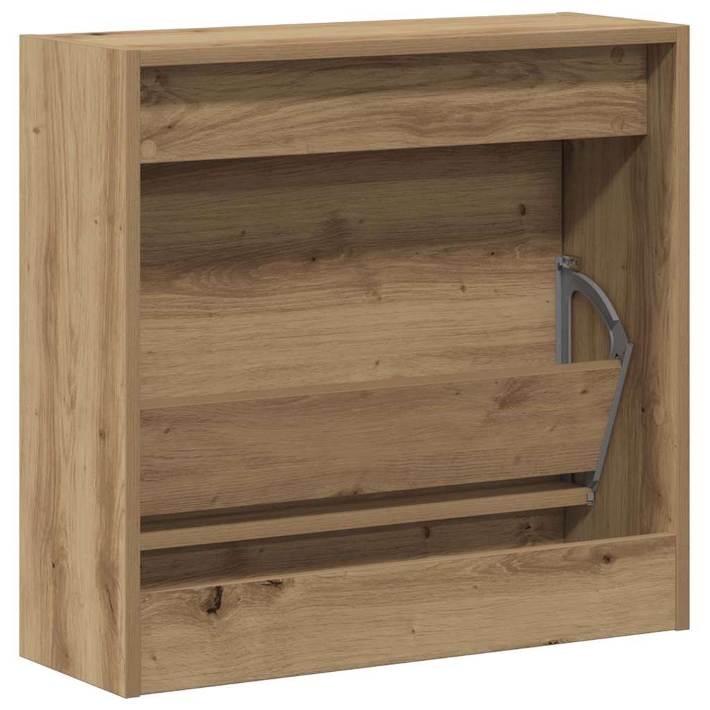 Schuhschrank Eiche handwerklich 60 x 21 x 57 cm Holzwerkstoff