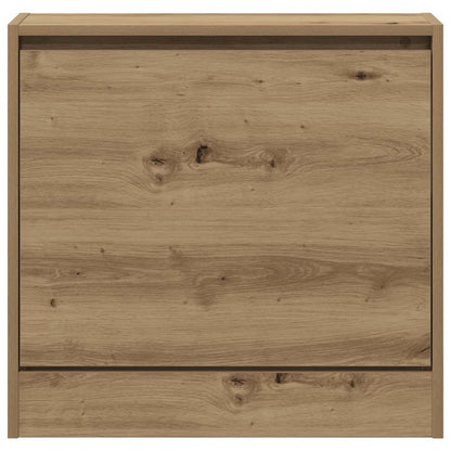 Schuhschrank Eiche handwerklich 60 x 21 x 57 cm Holzwerkstoff