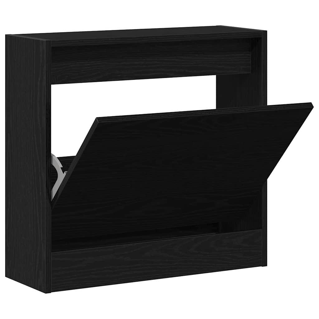 Schuhschrank Schwarze Eiche 60 x 21 x 57 cm Holzwerkstoff
