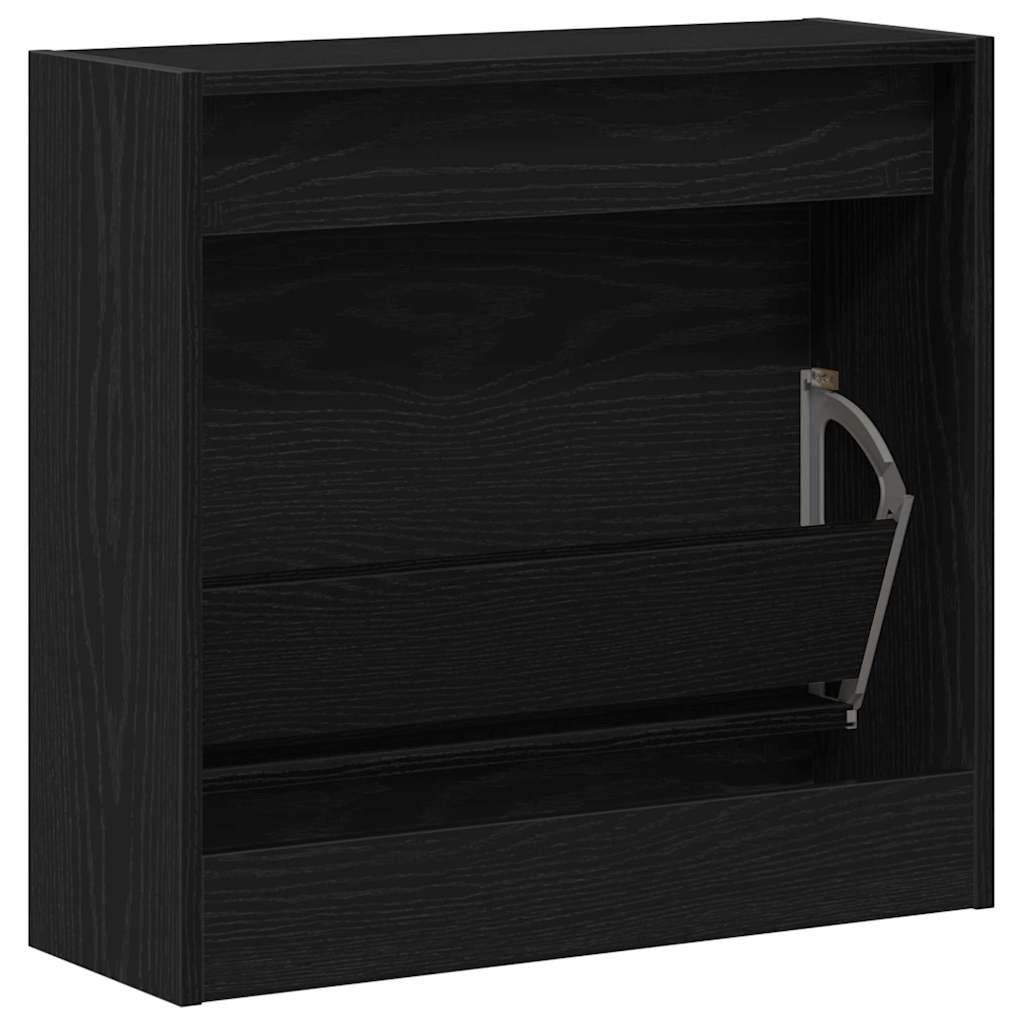 Schuhschrank Schwarze Eiche 60 x 21 x 57 cm Holzwerkstoff