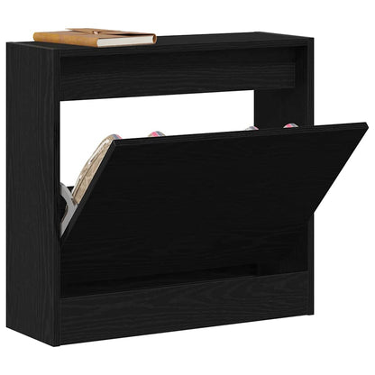 Schuhschrank Schwarze Eiche 60 x 21 x 57 cm Holzwerkstoff