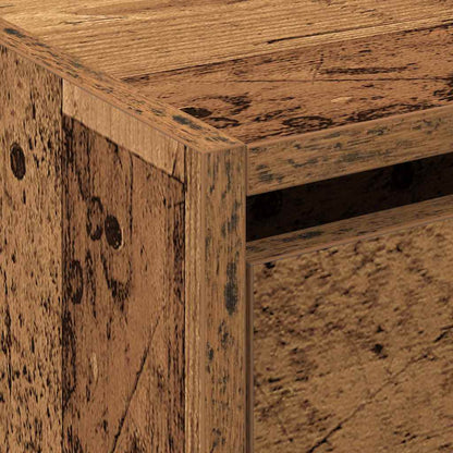 Schuhschrank mit Tür Altholz 80 x 21 x 125.5 cm Holzwerkstoff