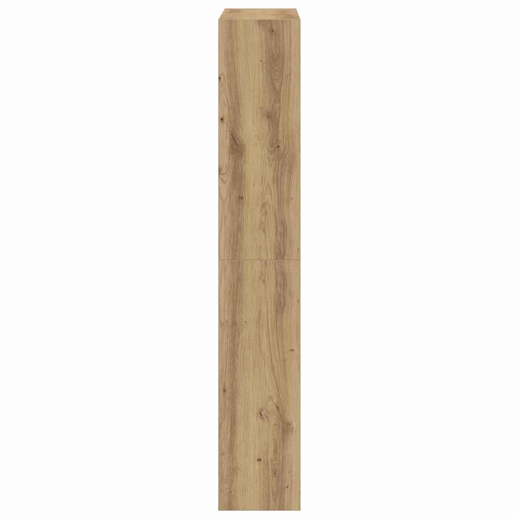 Schuhschrank mit Speicher Eiche handwerklich 80 x 21 x 125.5 cm