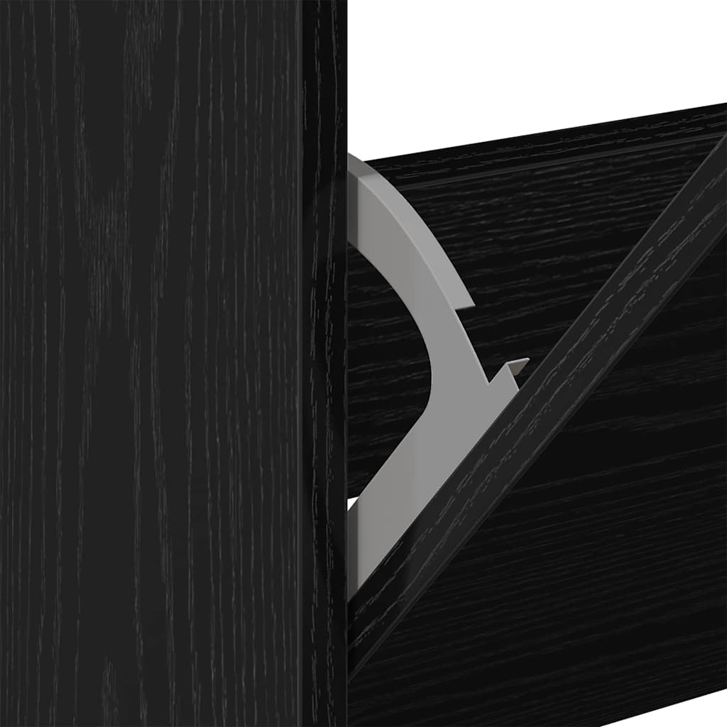 Schuhschrank Schwarze Eiche 80 x 21 x 125.5 cm Holzwerkstoff