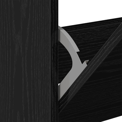 Schuhschrank Schwarze Eiche 80 x 21 x 125.5 cm Holzwerkstoff