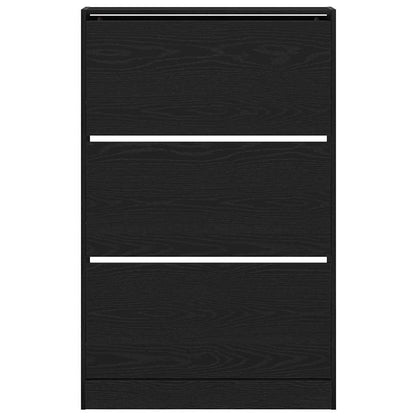 Schuhschrank Schwarze Eiche 80 x 21 x 125.5 cm Holzwerkstoff