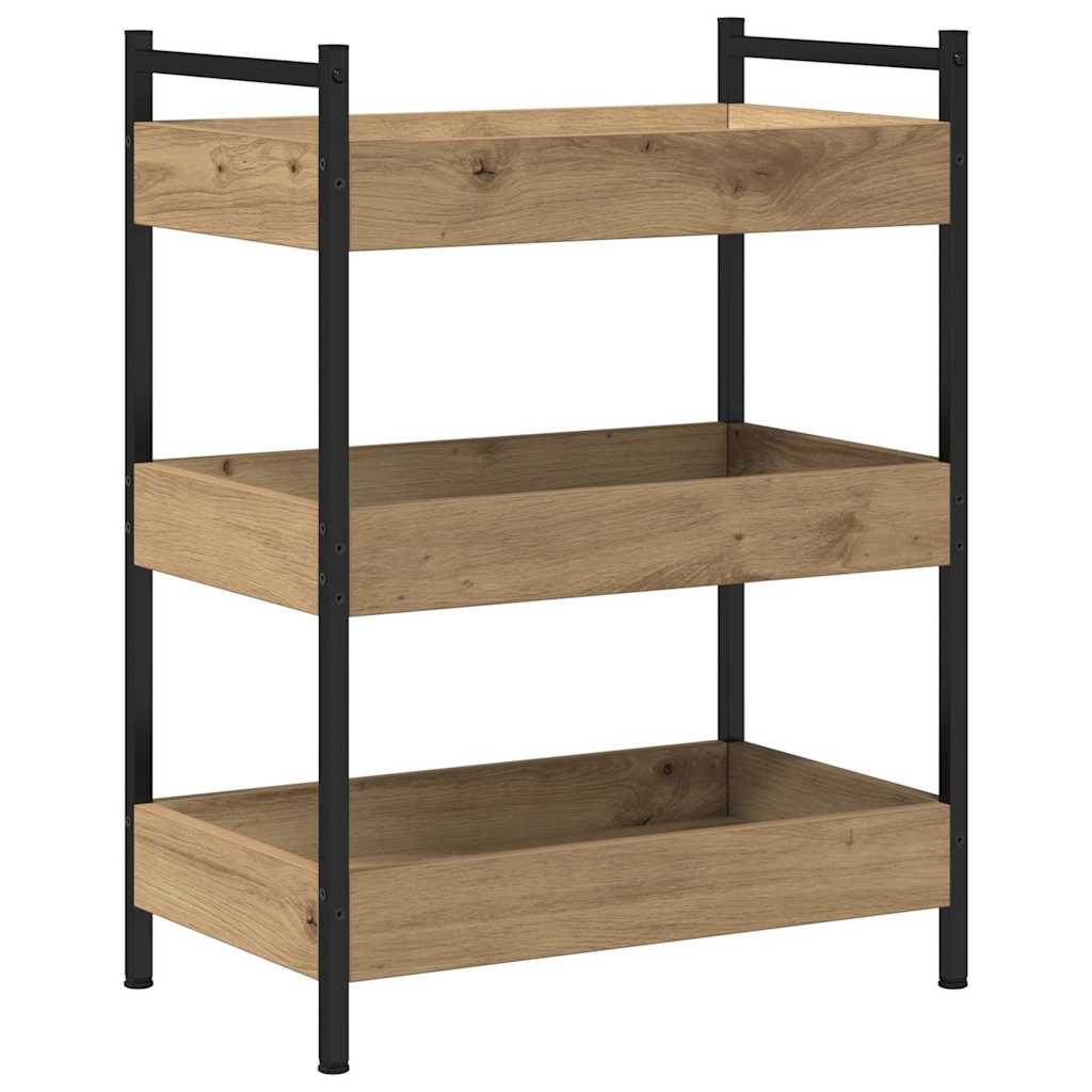 Küchentrolley Eiche handwerklich 50 x 30 x 70 cm Holzwerkstoff