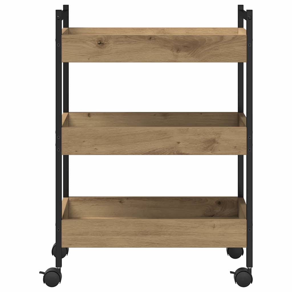 Küchentrolley Eiche handwerklich 50 x 30 x 70 cm Holzwerkstoff