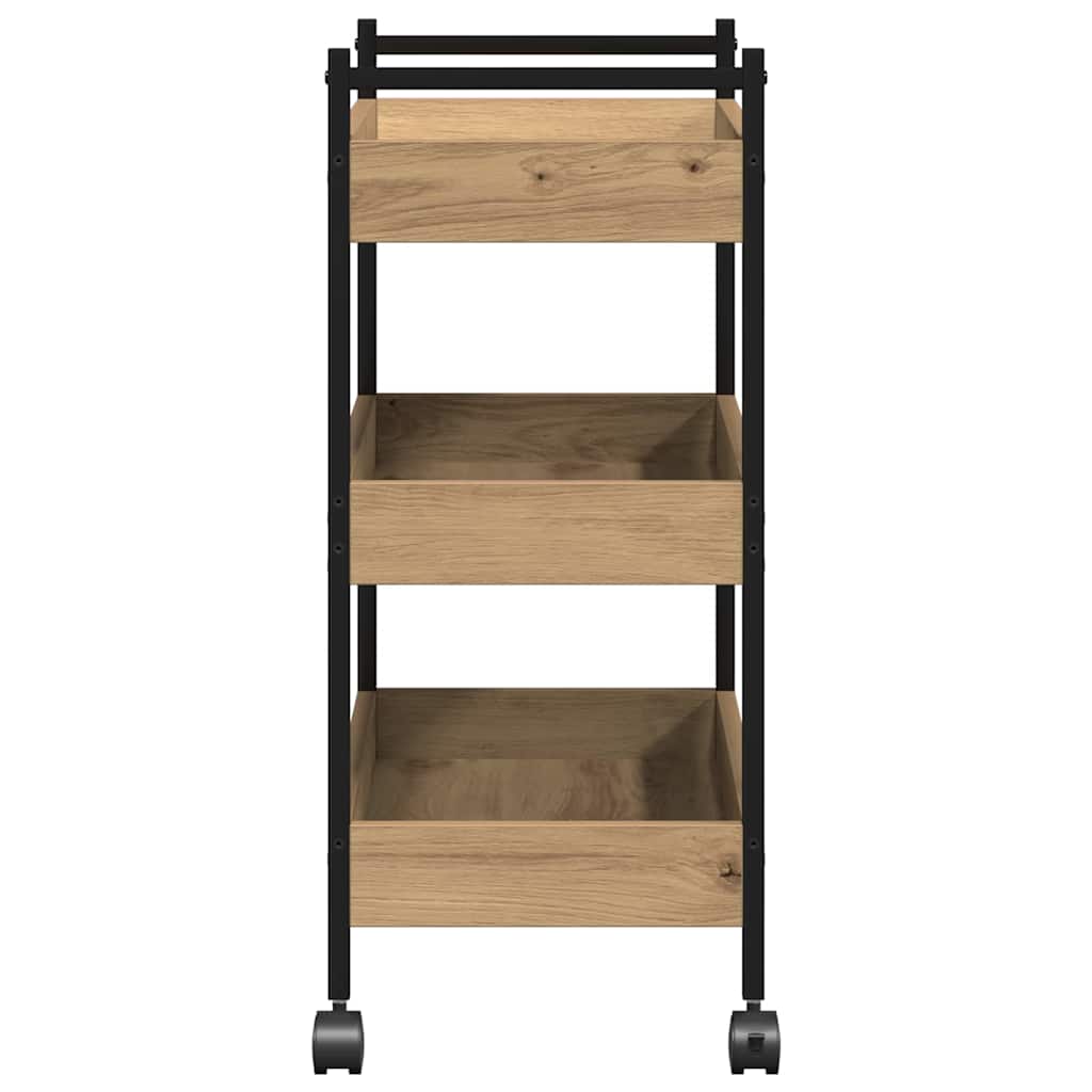 Küchentrolley Eiche handwerklich 50 x 30 x 70 cm Holzwerkstoff