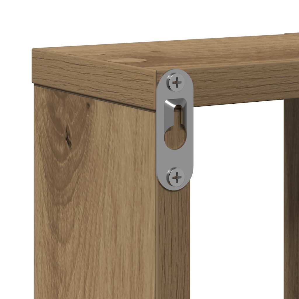 Wandregal Eiche handwerklich 104.5 x 10 x 43 cm Holzwerkstoff