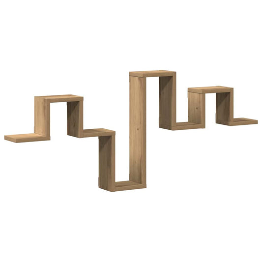 Wandregal Eiche handwerklich 104.5 x 10 x 43 cm Holzwerkstoff