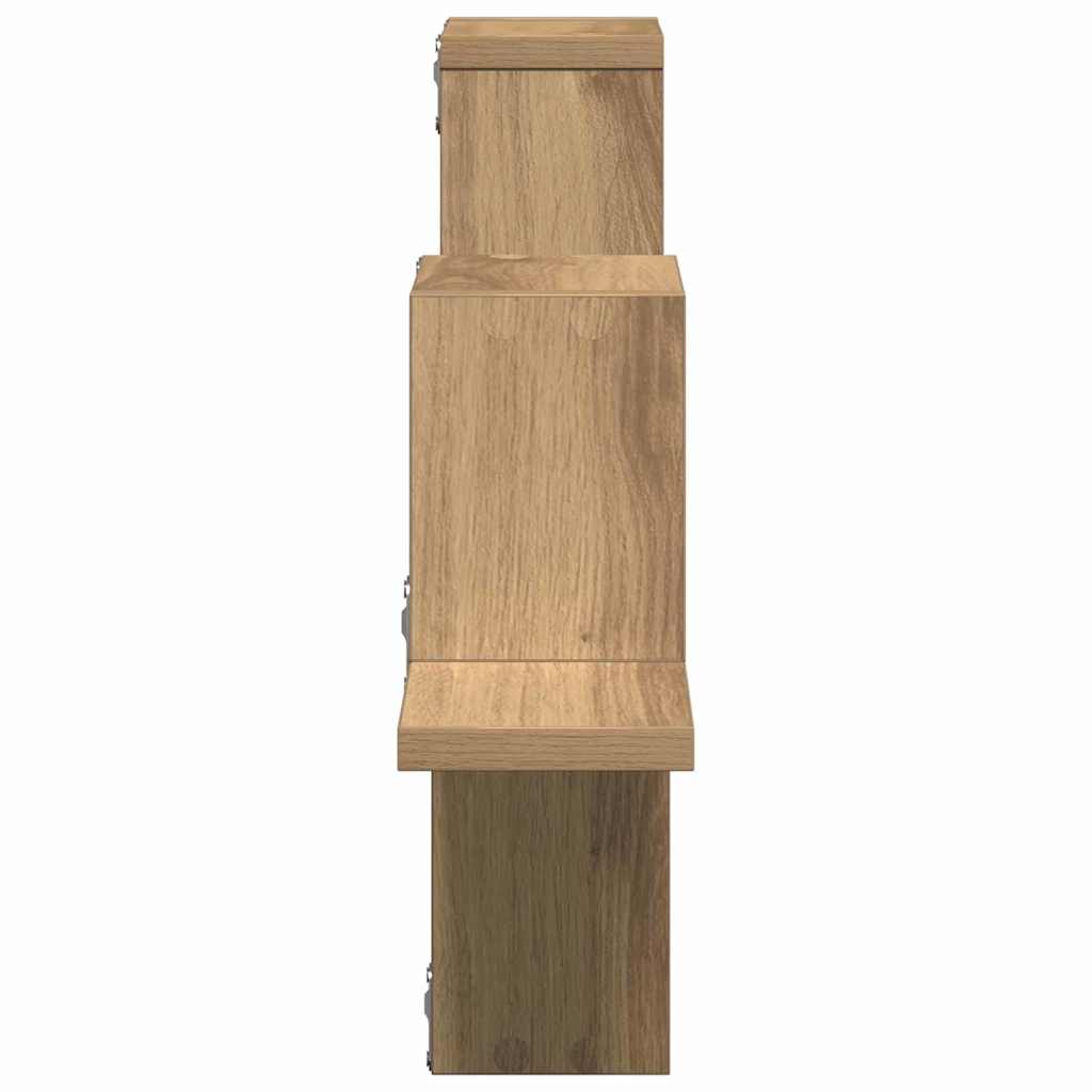 Wandregal Eiche handwerklich 104.5 x 10 x 43 cm Holzwerkstoff