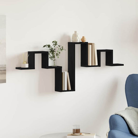 Wandregal Schwarze Eiche 104.5 x 10 x 43 cm Holzwerkstoff