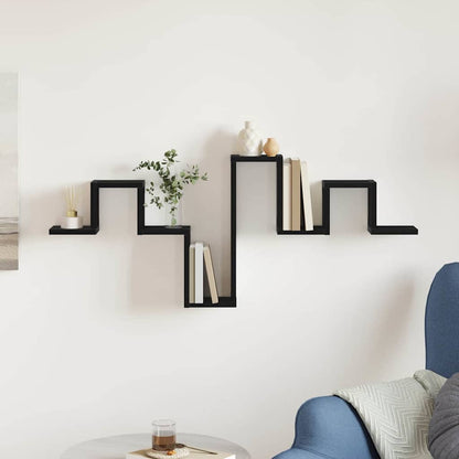 Wandregal Schwarze Eiche 104.5 x 10 x 43 cm Holzwerkstoff