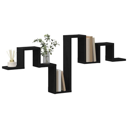 Wandregal Schwarze Eiche 104.5 x 10 x 43 cm Holzwerkstoff