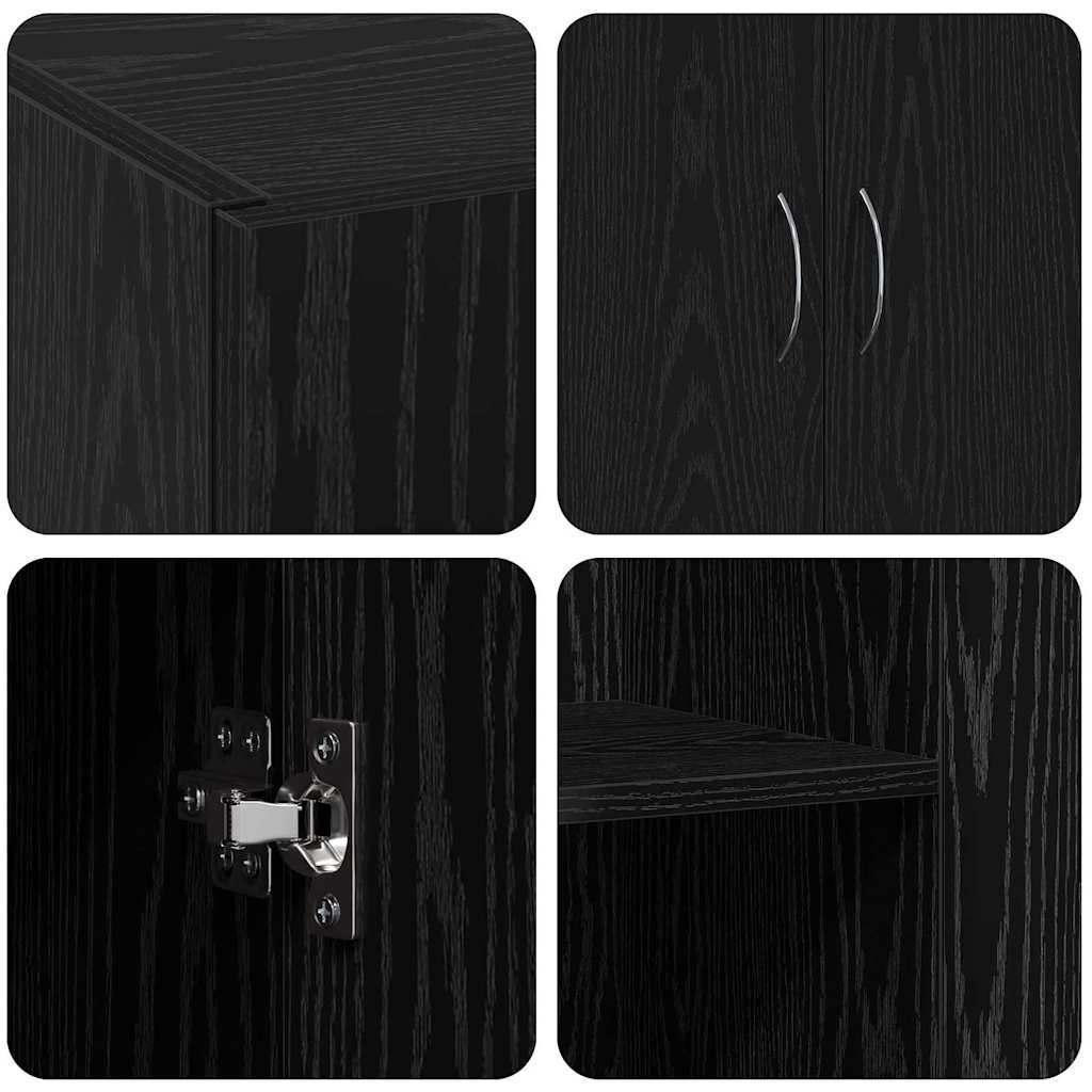 Aktenschrank - Schwarze Eiche, 60 x 32 x 77,5 cm, Holzwerkstoff