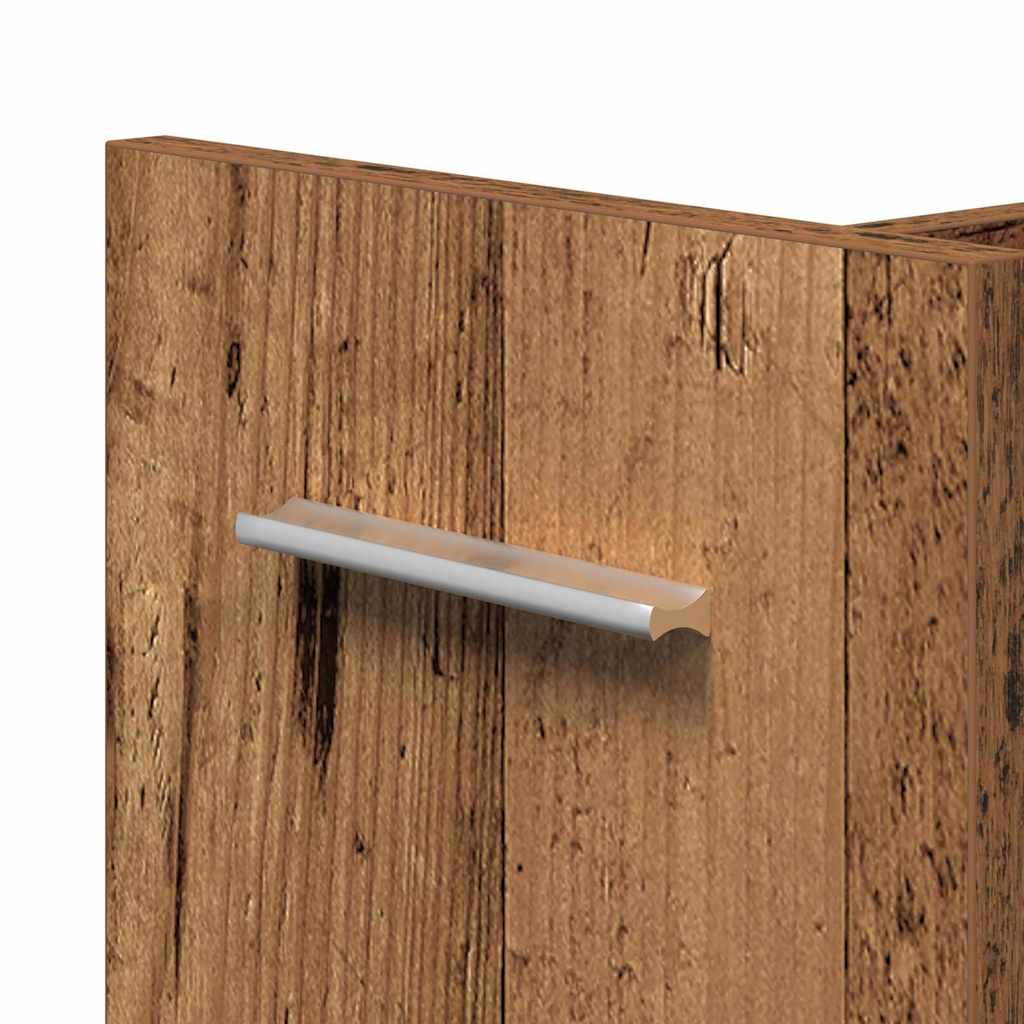 Cabinet mit Rad Altholz 60 x 22 x 79 cm Holzwerkstoff