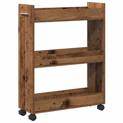 Cabinet mit Rad Altholz 60 x 22 x 79 cm Holzwerkstoff