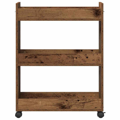 Cabinet mit Rad Altholz 60 x 22 x 79 cm Holzwerkstoff