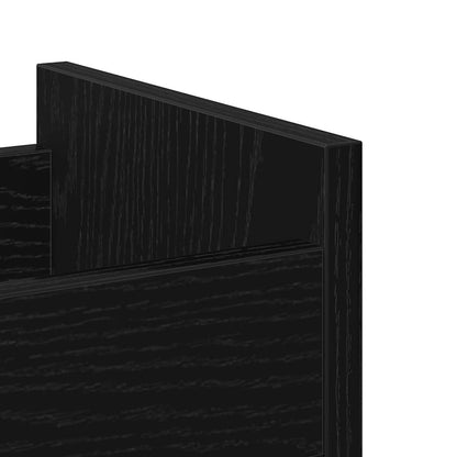 Cabinet mit Rad Schwarze Eiche 60 x 22 x 79 cm Holzwerkstoff