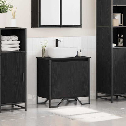 Waschtischschrank Schwarze Eiche 60 x 35 x 60 cm Holzwerkstoff