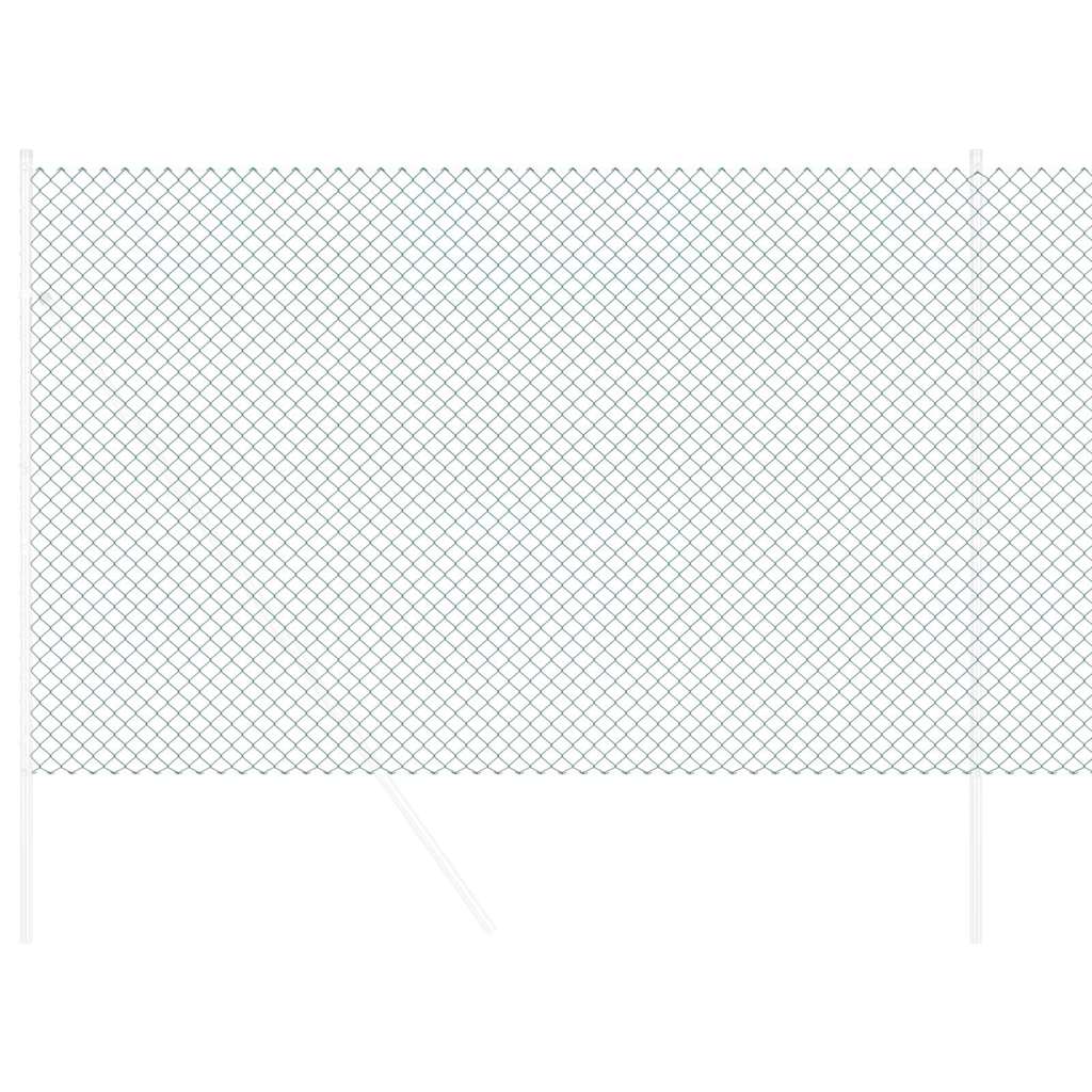 Kettenzaun Grün 10 x 1.5 m Stahl