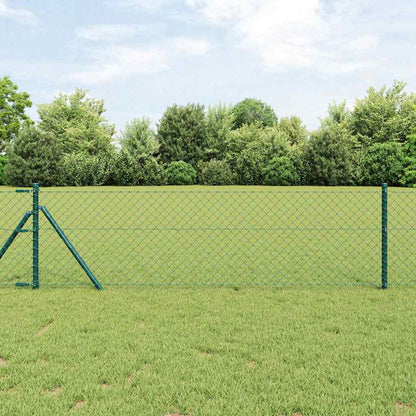 Kettenzaun Grün 25 x 0.4 m Stahl