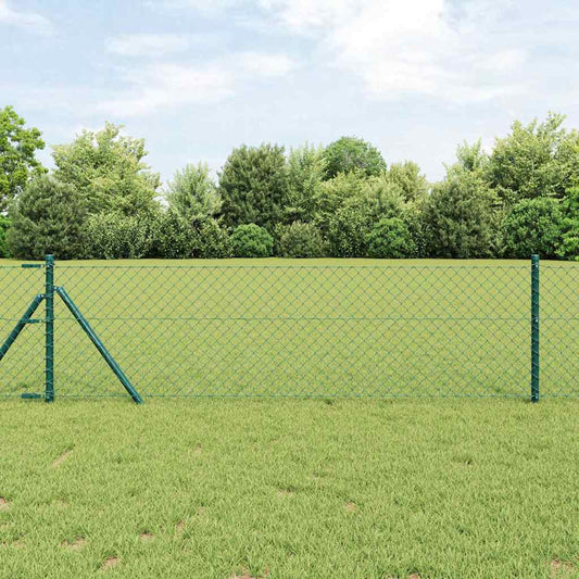 Kettenzaun Grün 25 x 0.4 m Stahl