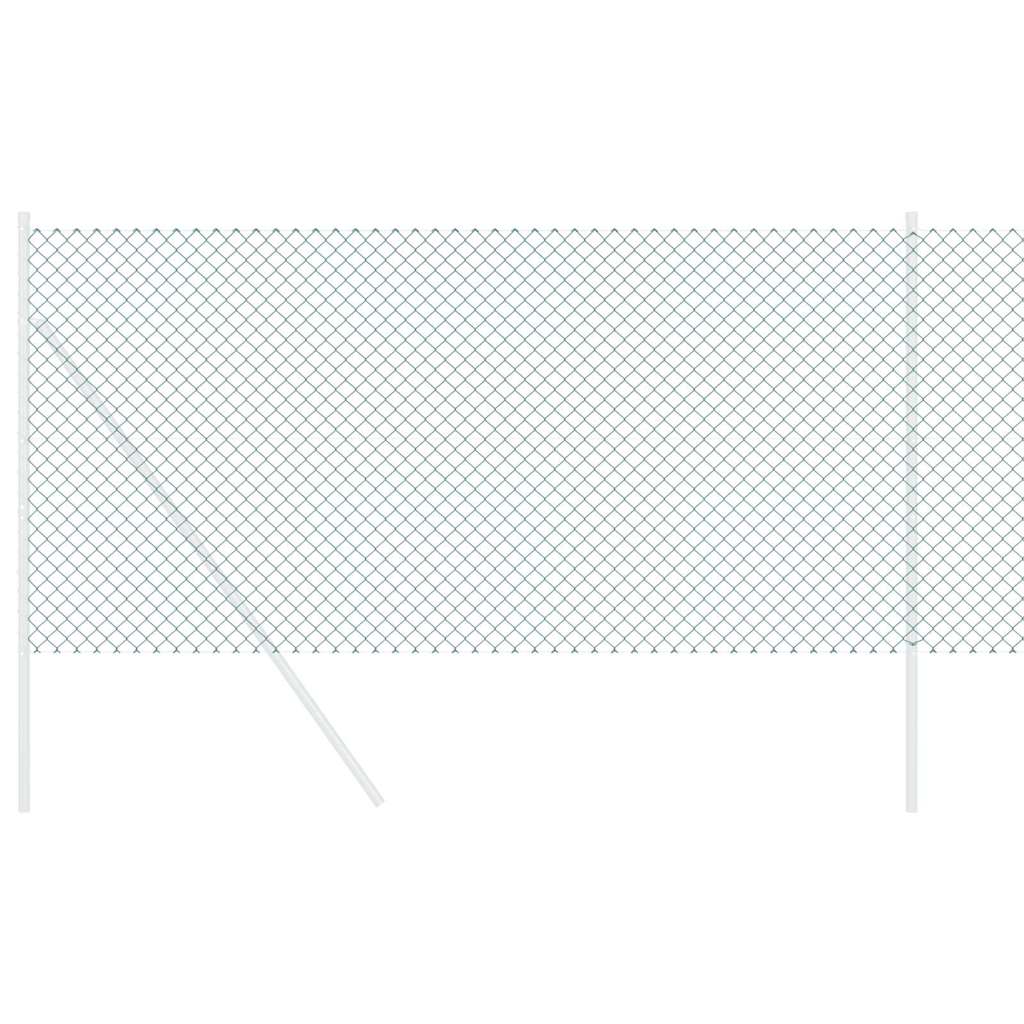 Kettenzaun Grün 25 x 0.4 m Stahl