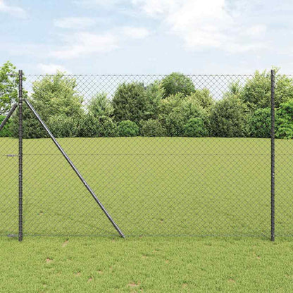 Kettenzaun Grau 10 x 1.6 m Stahl