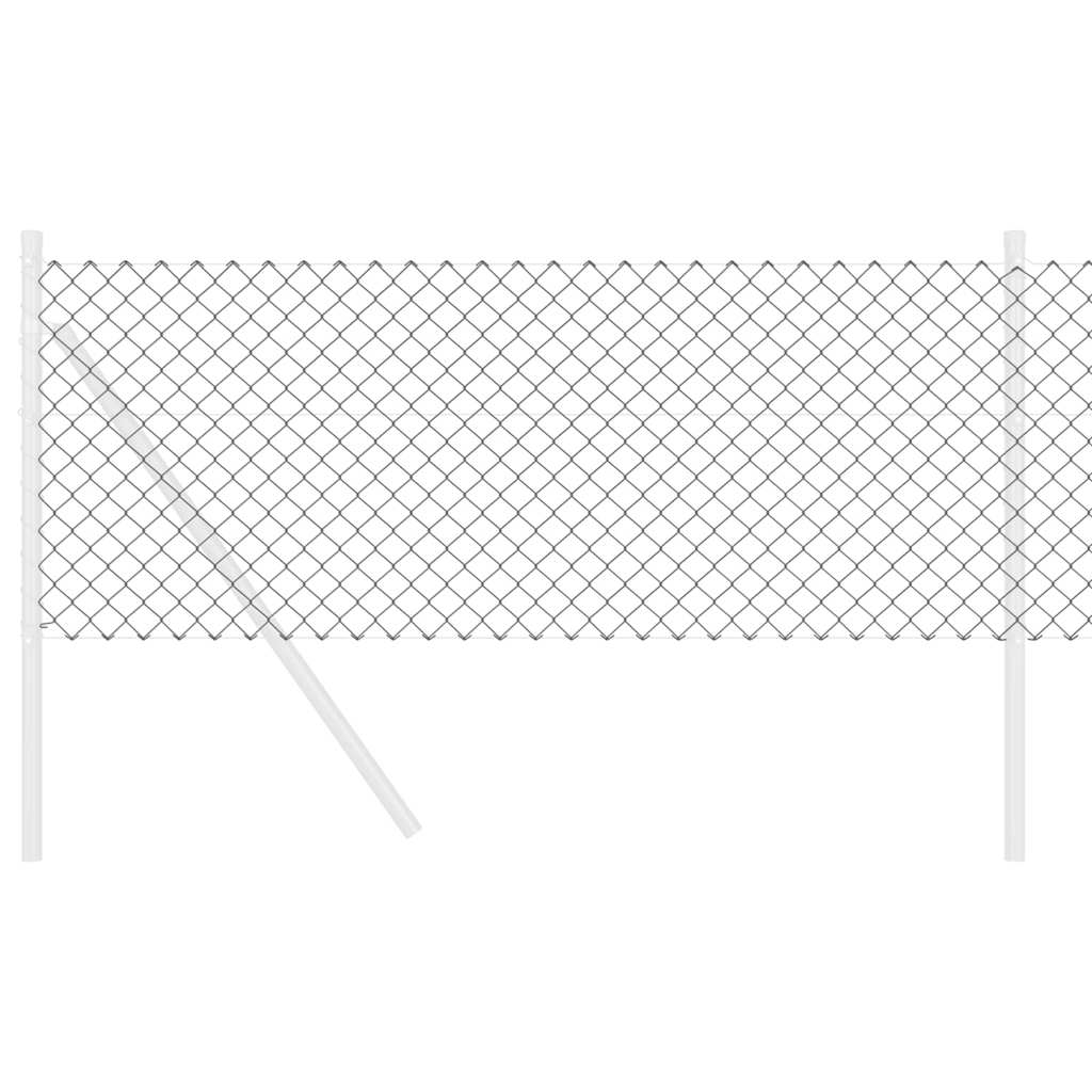 Kettenzaun Grau 10 x 0.6 m Stahl