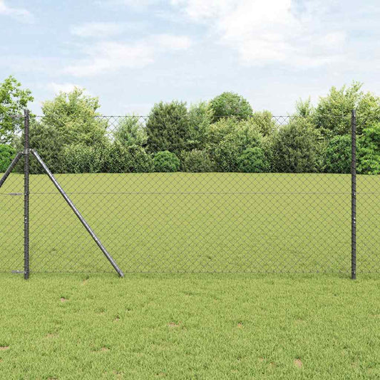 Kettenzaun Grau 10 x 1.2 m Stahl